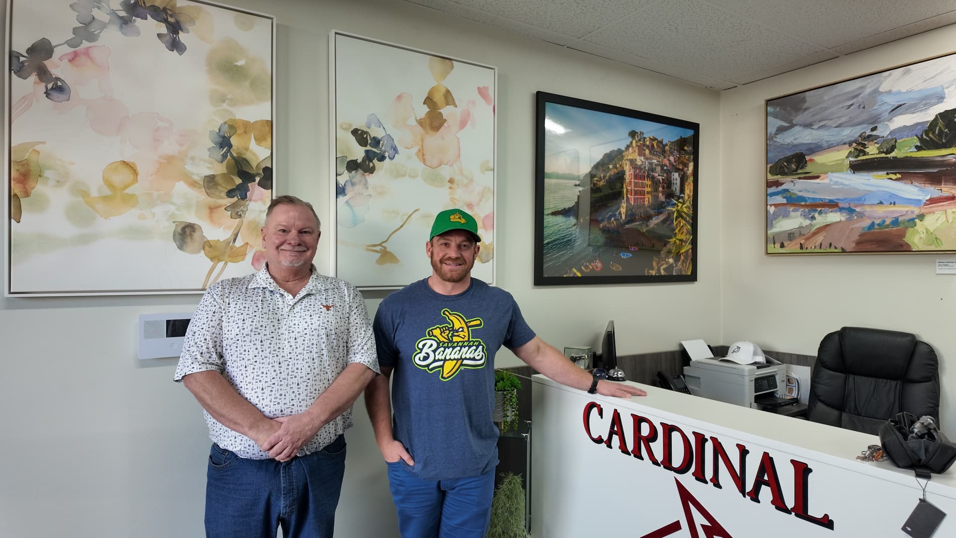 Jeremy Muhiu with the Cardinal Frames team — Carrollton, TX